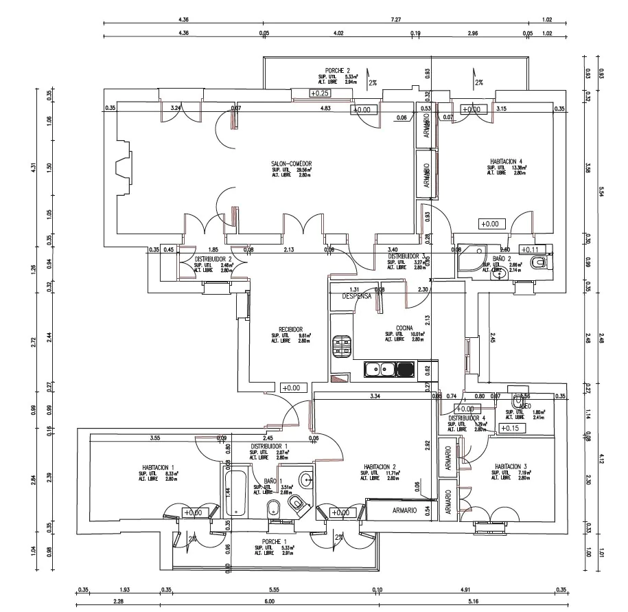 Planos de Vivienda completa - 2