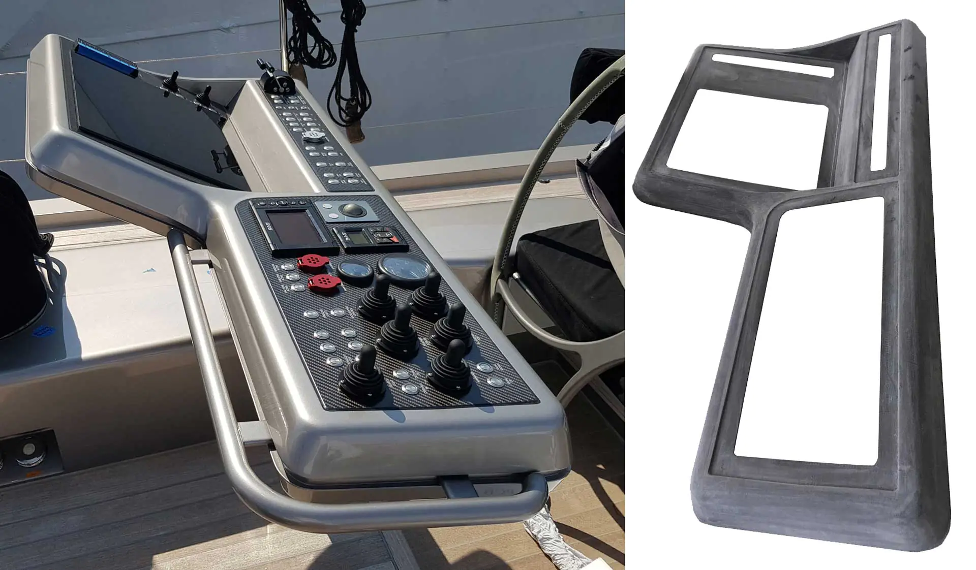 Marco de consola construida a partir de un molde impreso en 3D