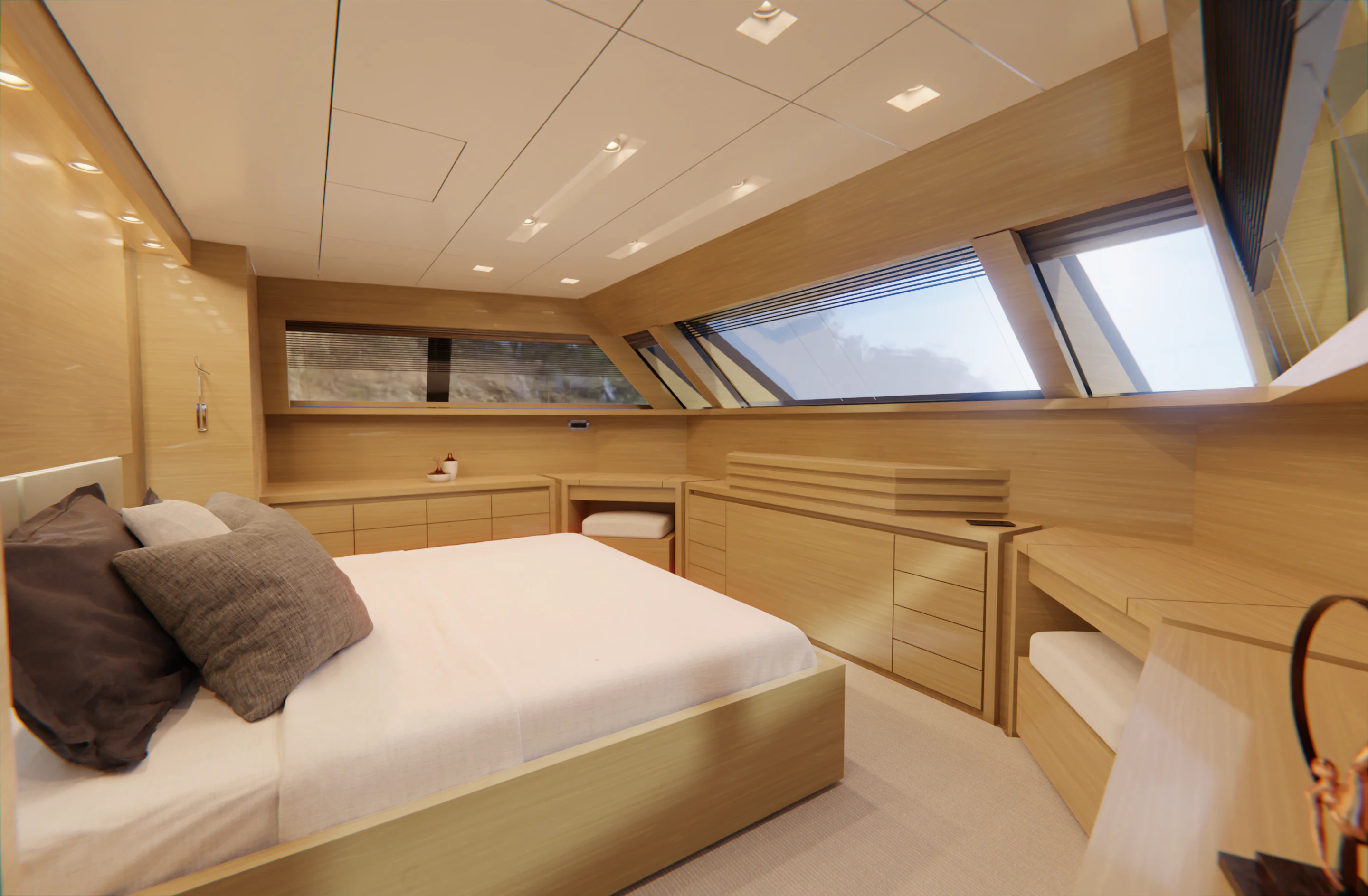 render dormitorio embarcación