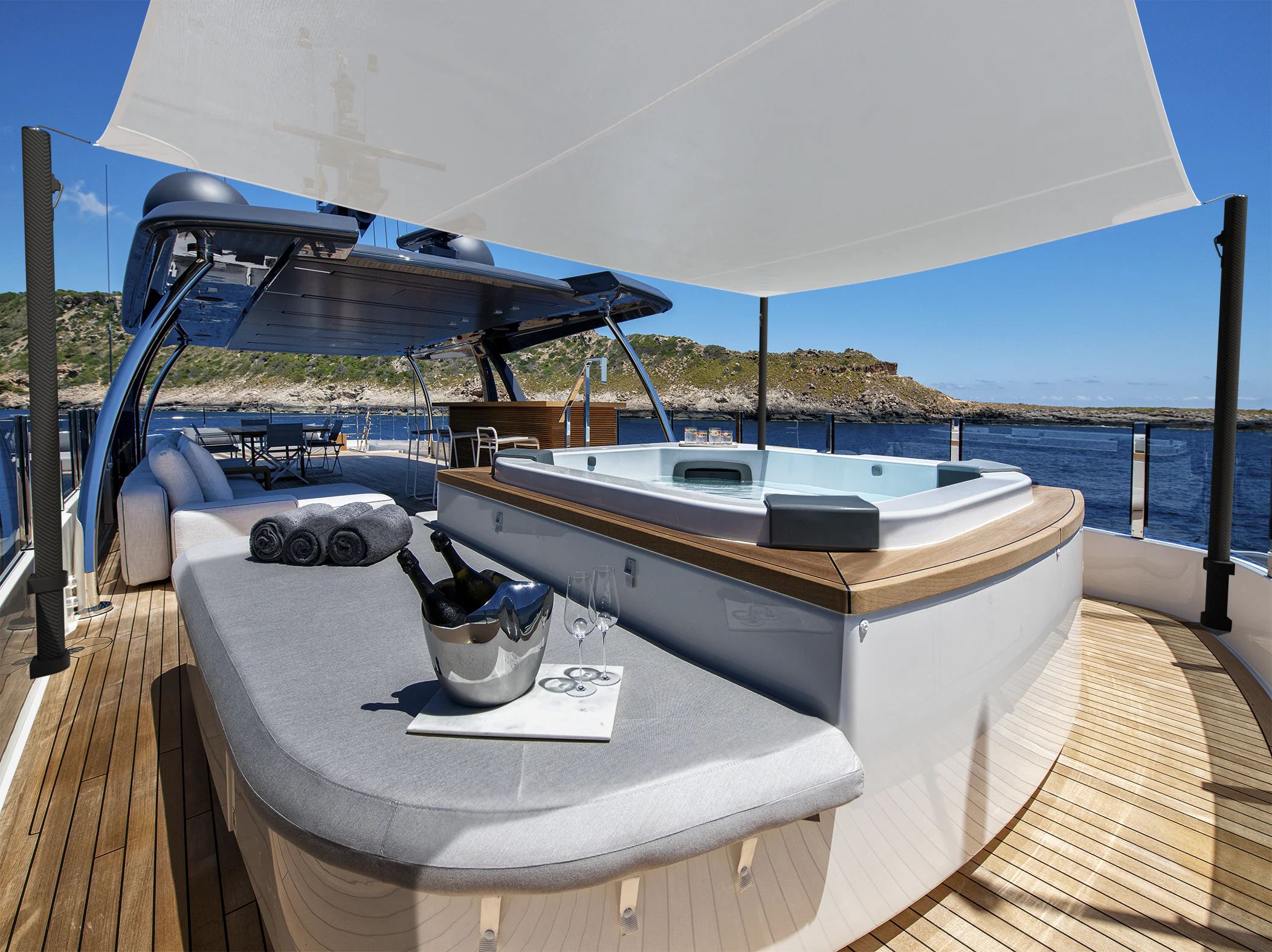 render jacuzzi con sombra