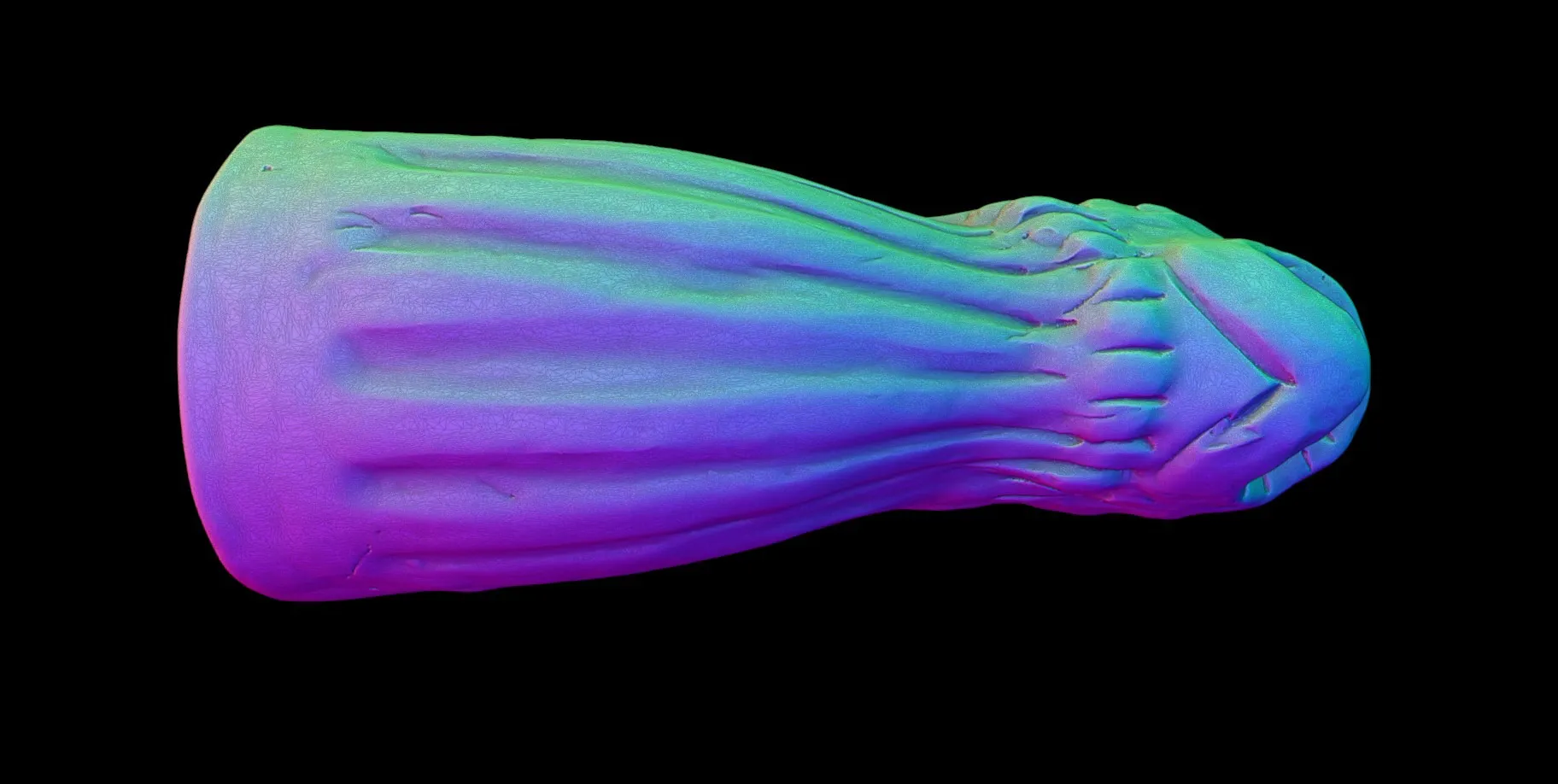 escaneo gárgola vista inferior